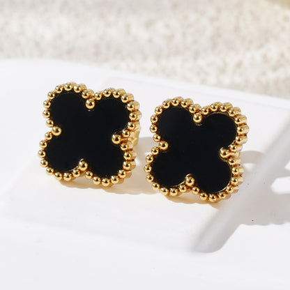 Black Clover Earing Stud - Stainless Steel studs for everyday use for girls