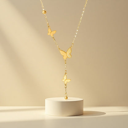 Butterfly Shape Design Gold Necklace