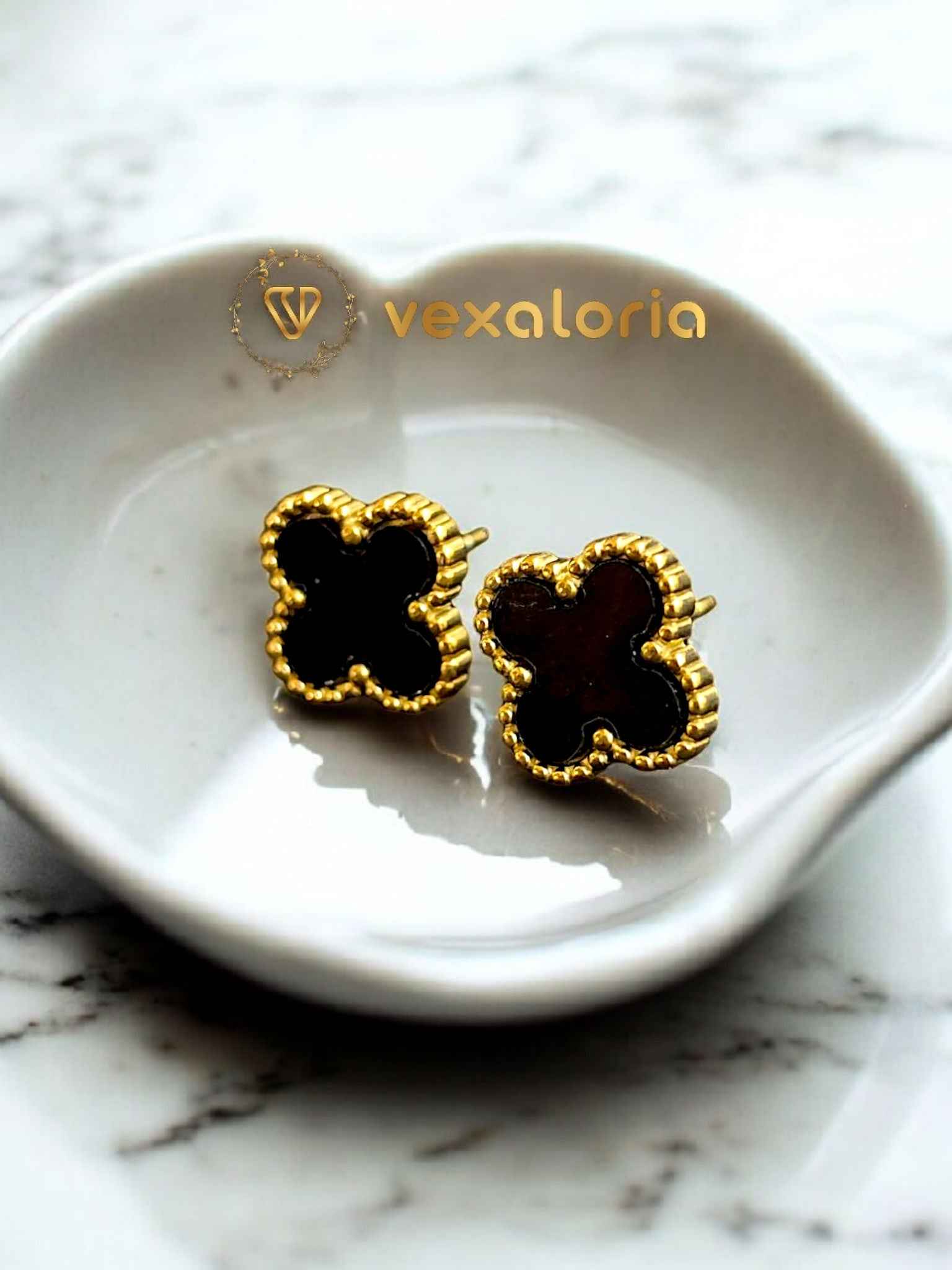 Black Clover Earing Stud - Stainless Steel studs for everyday use for girls