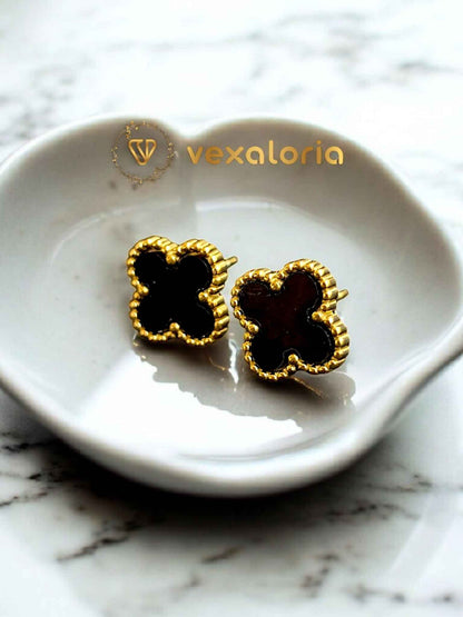 Black Clover Earing Stud - Stainless Steel studs for everyday use for girls